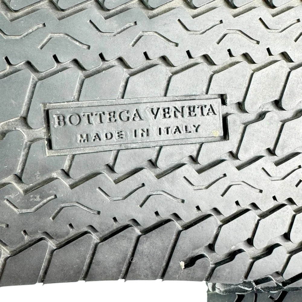 BOTTEGA VENETA Black Intrecciato Woven Leather Men Slide Sandals 40-7US - Picture 9 of 11
